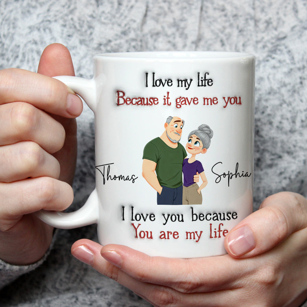 Custom Christmas & Birthday Keepsake Gift • My Life - Personalized 3D Inflated Effect Mug