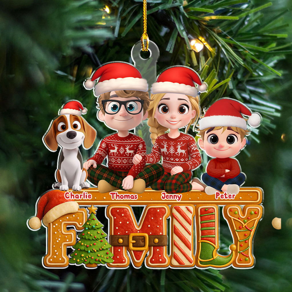 Custom Family Ornament, Christmas Gift for Family Members •  Our Christmas Cake Crew - Personalized Acrylic Ornament