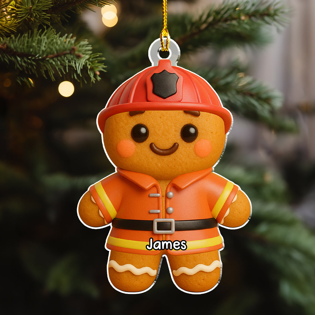 Custom Coworker Christmas Ornament, Team Appreciation Gift •  Job Gingerbread - Personalized Acrylic Ornament