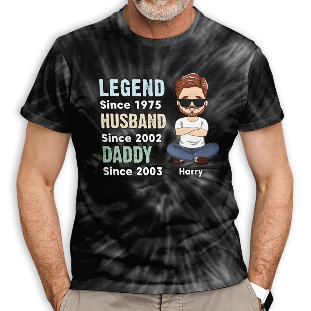 Custom Christmas & Birthday Gift for Dad, Grandpa • Legend Daddy - Personalized All-over-print T-shirt