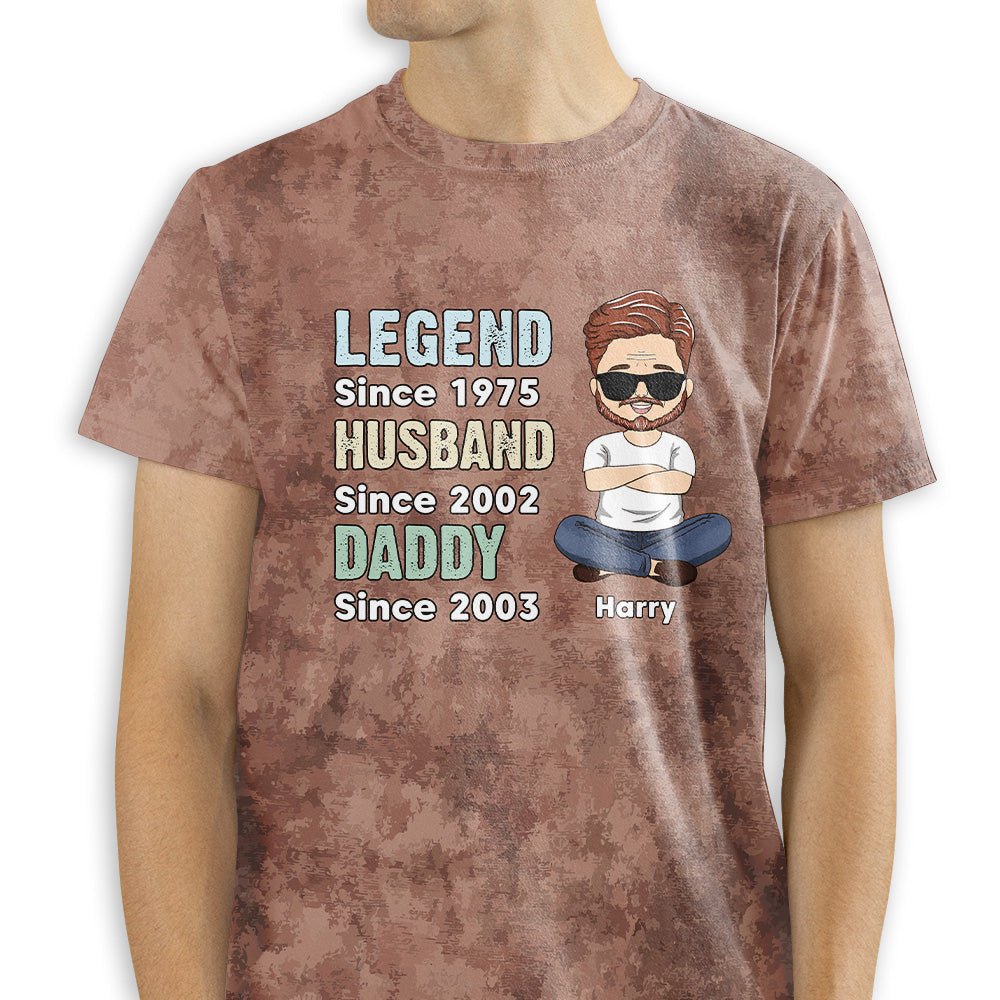 Custom Christmas & Birthday Gift for Dad, Grandpa • Legend Daddy - Personalized All-over-print T-shirt