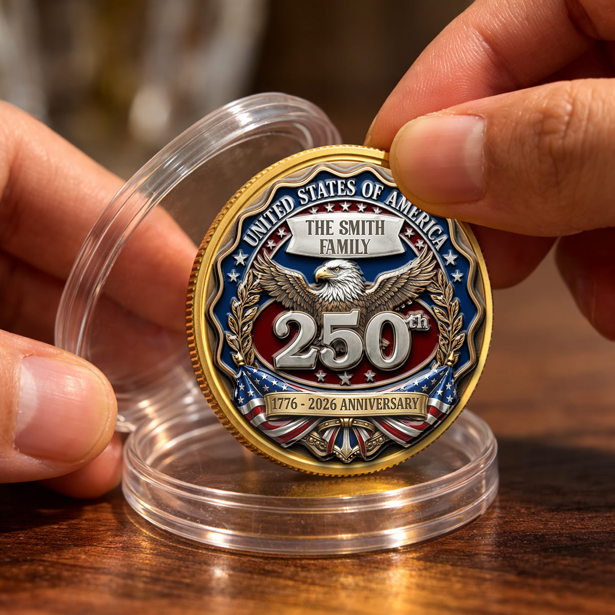 Proud To Be American - Personalized Commemorative Keepsake Coin