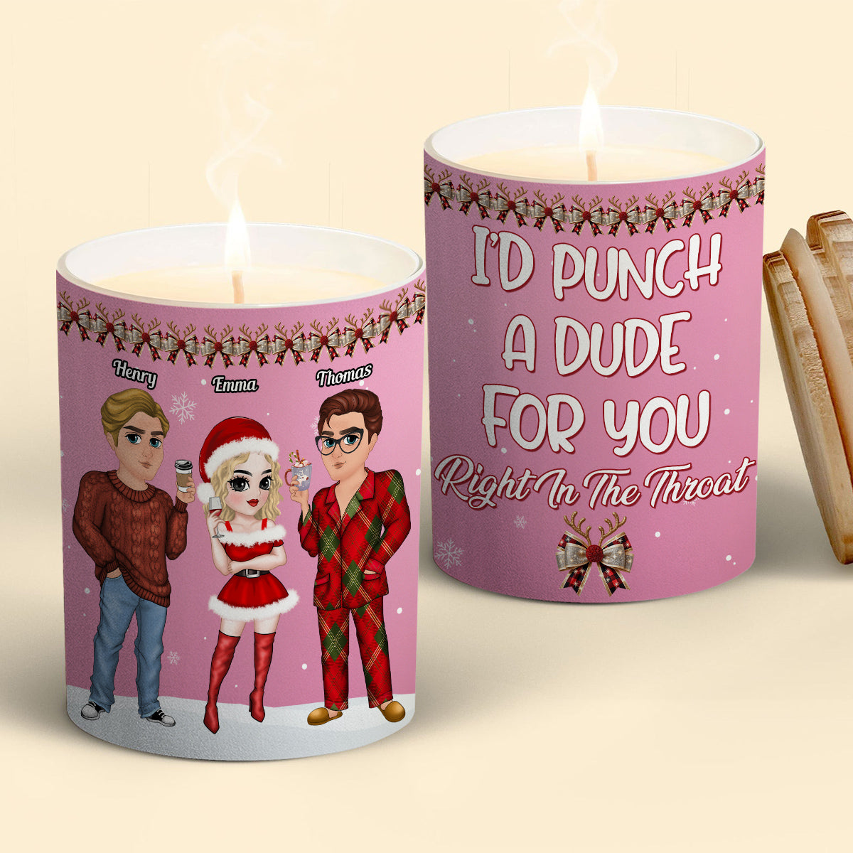 Punch A Dude - Personalized Candle