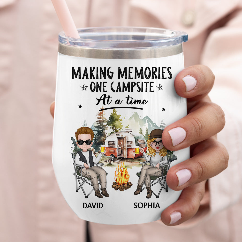 Making Camping Memories - Personalized Wine Tumbler