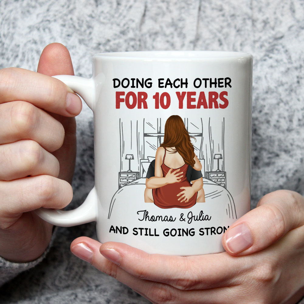 Custom Anniversary Keepsake Gifts For Couple • Doing Each Other For Years - Personalized Coffee Mug