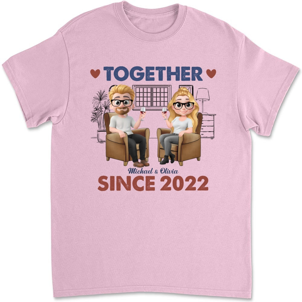 Custom Anniversary Keepsake Gifts For Couple • Together Since Husband Wife - Personalized Shirt