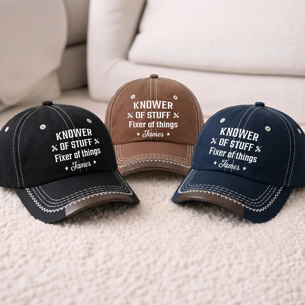 Fixer And Knower - Personalized Vintage Soft Baseball Cap