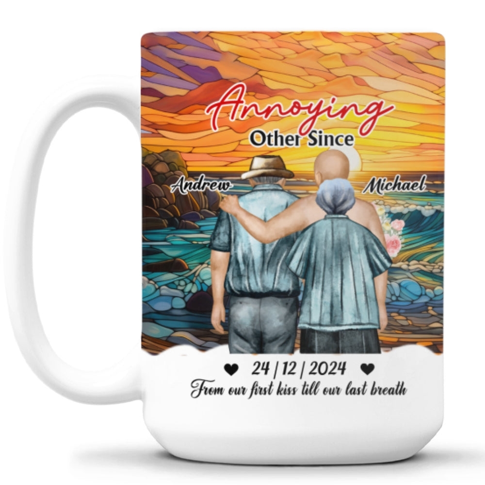 Custom Anniversary Keepsake Gifts For Couple • From Our First Kiss - Personalized Coffee Mug
