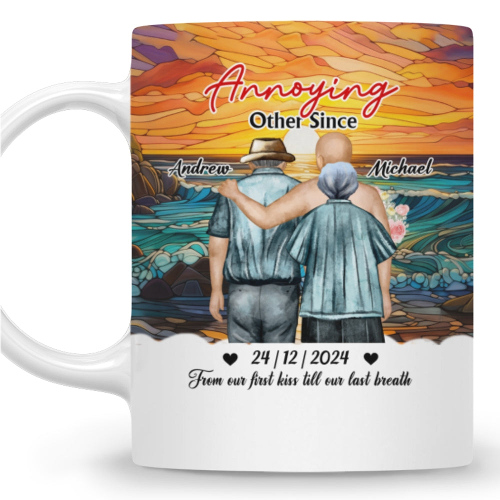 Custom Anniversary Keepsake Gifts For Couple • From Our First Kiss - Personalized Coffee Mug