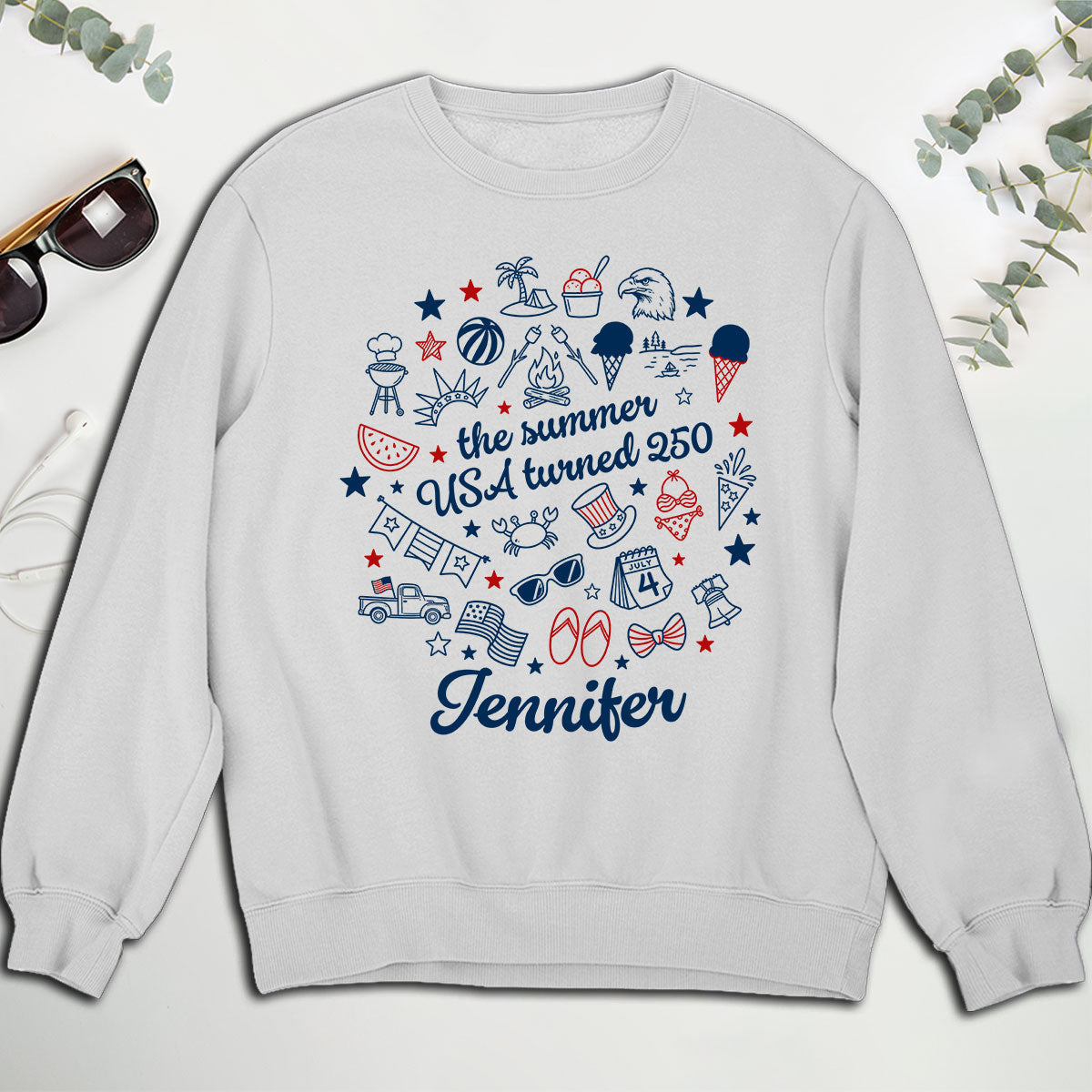 Custom Christmas & Birthday Keepsake Gift • Stars Stripes And Summer - Personalized Shirt