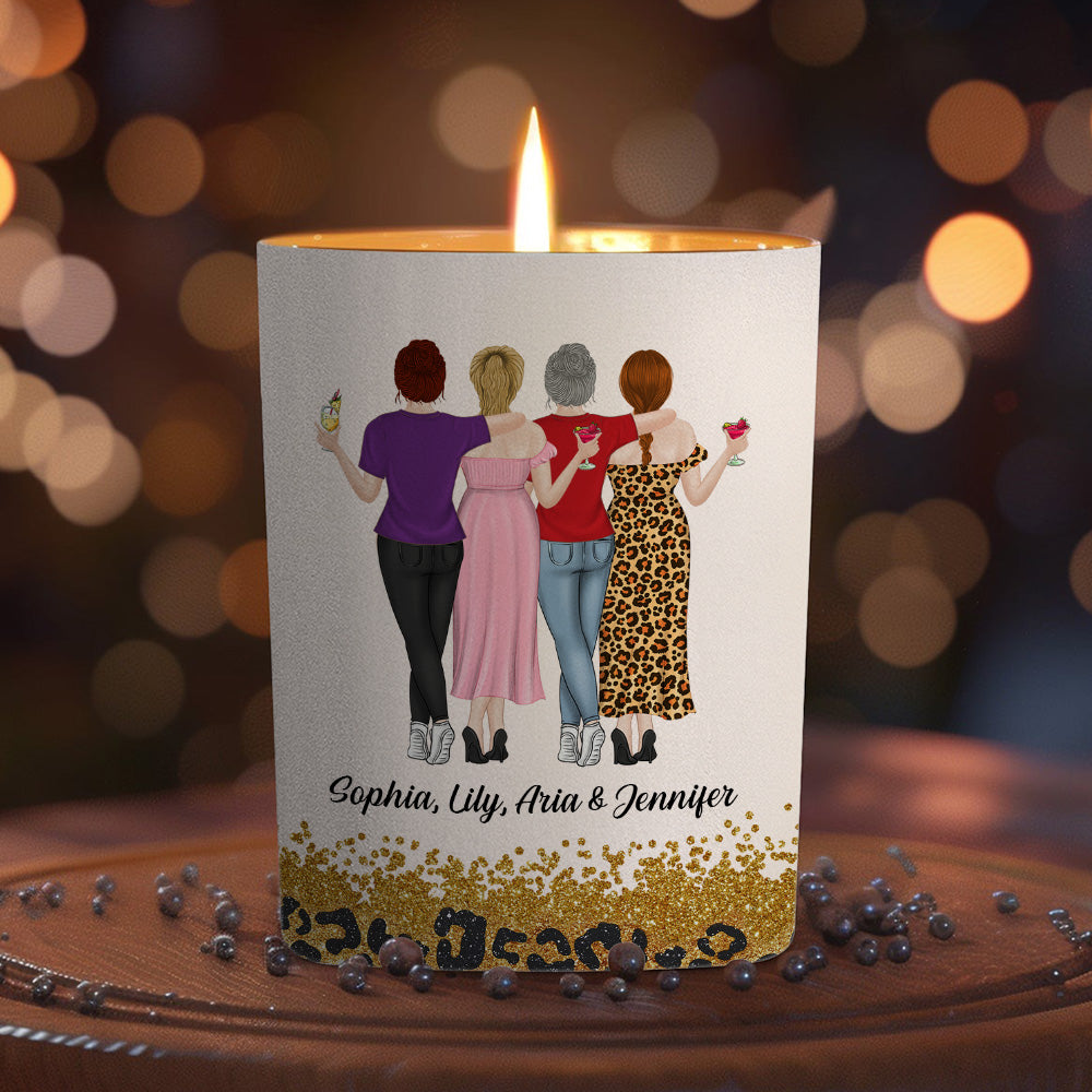 Because Of You I Laugh A Little Harder Version 2 - Personalized Candle