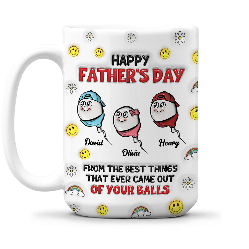 Custom Anniversary Keepsake Gifts For Couple • The Best Thing Came Out - Personalized 3D Inflated Effect Mug