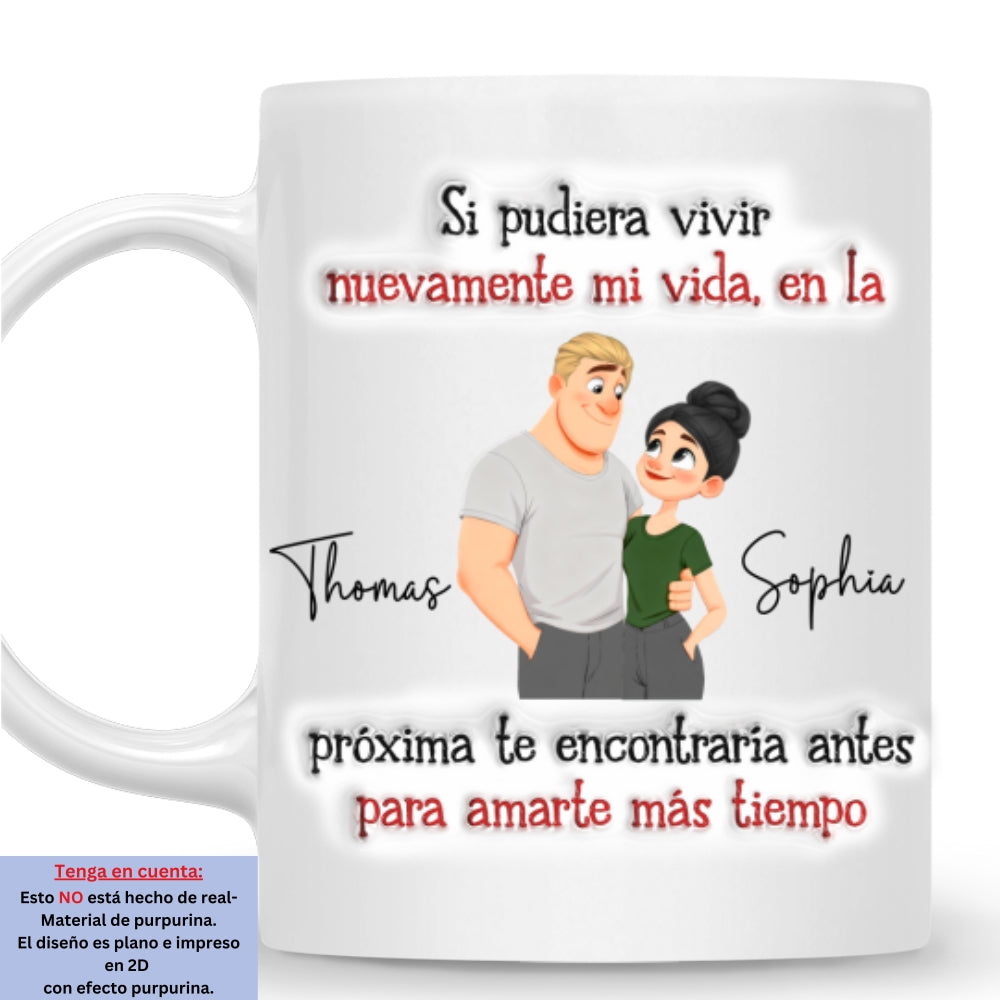 Custom Anniversary Keepsake Gifts For Couple • Te quiero muchísimo – Taza personalizada con efecto 3D inflado
