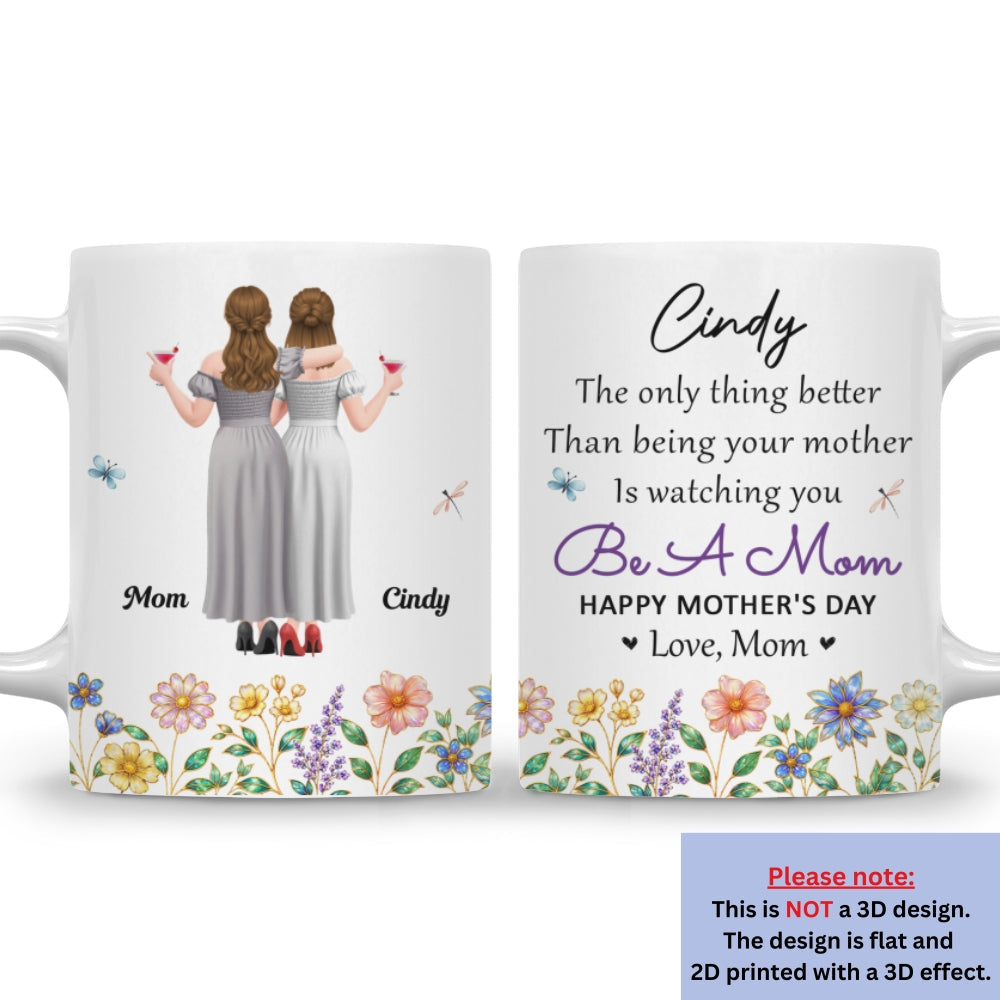 Custom Christmas & Birthday Keepsake Gift • Lovely Flower Daughter - Personalized Coffee Mug