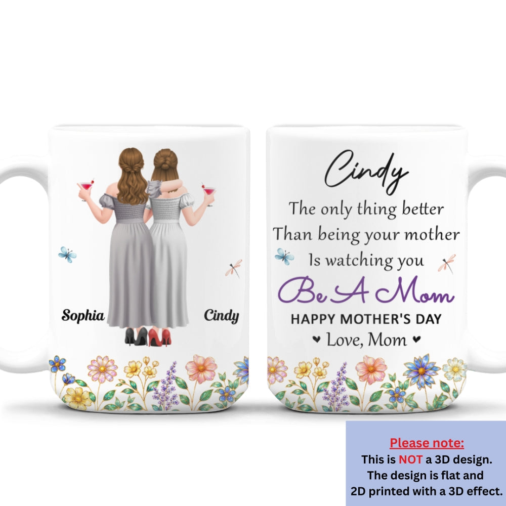 Custom Christmas & Birthday Keepsake Gift • Lovely Flower Daughter - Personalized Coffee Mug
