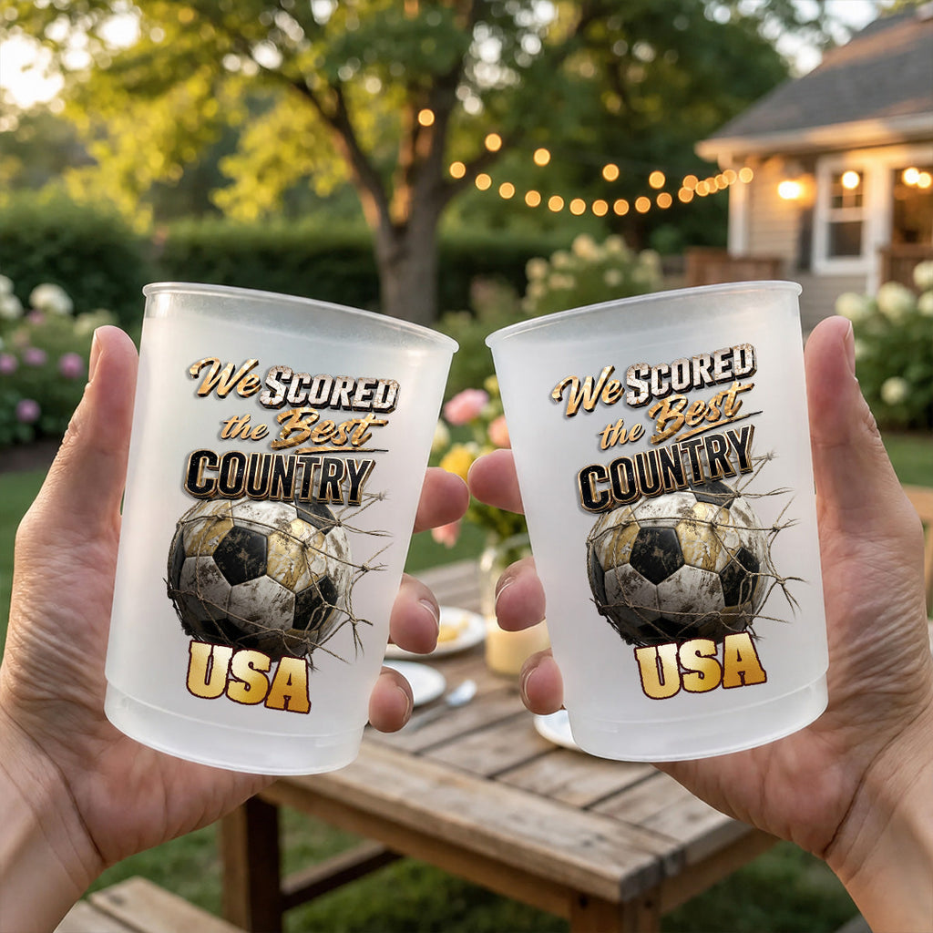 We Scored The Best Country - Personalized Frosted Cup