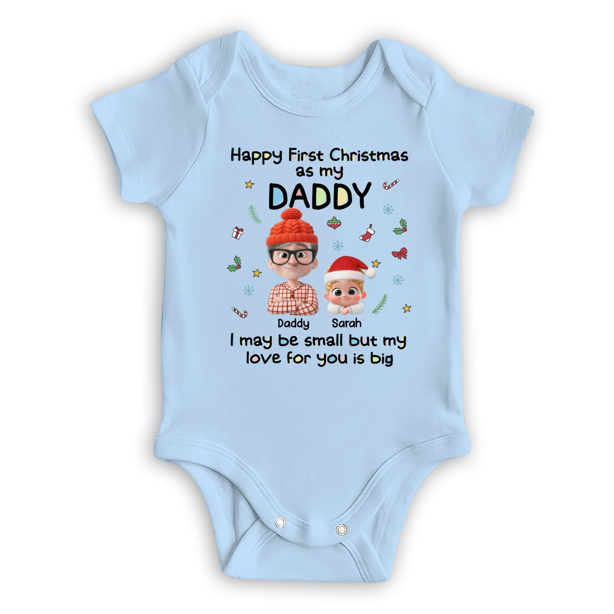 First Christmas With Baby - Personalized Baby Onesie