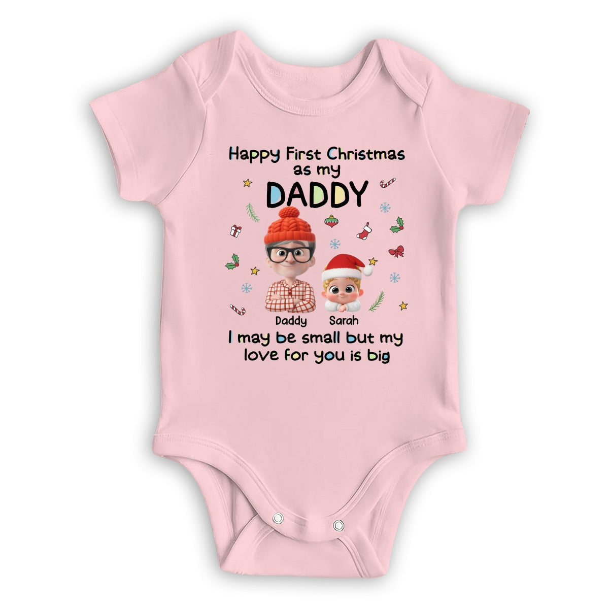 First Christmas With Baby - Personalized Baby Onesie