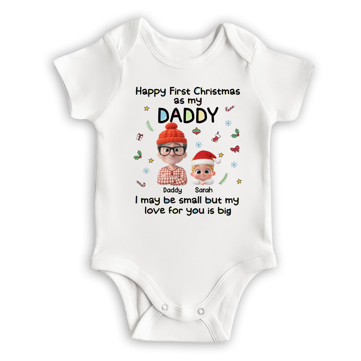 First Christmas With Baby - Personalized Baby Onesie