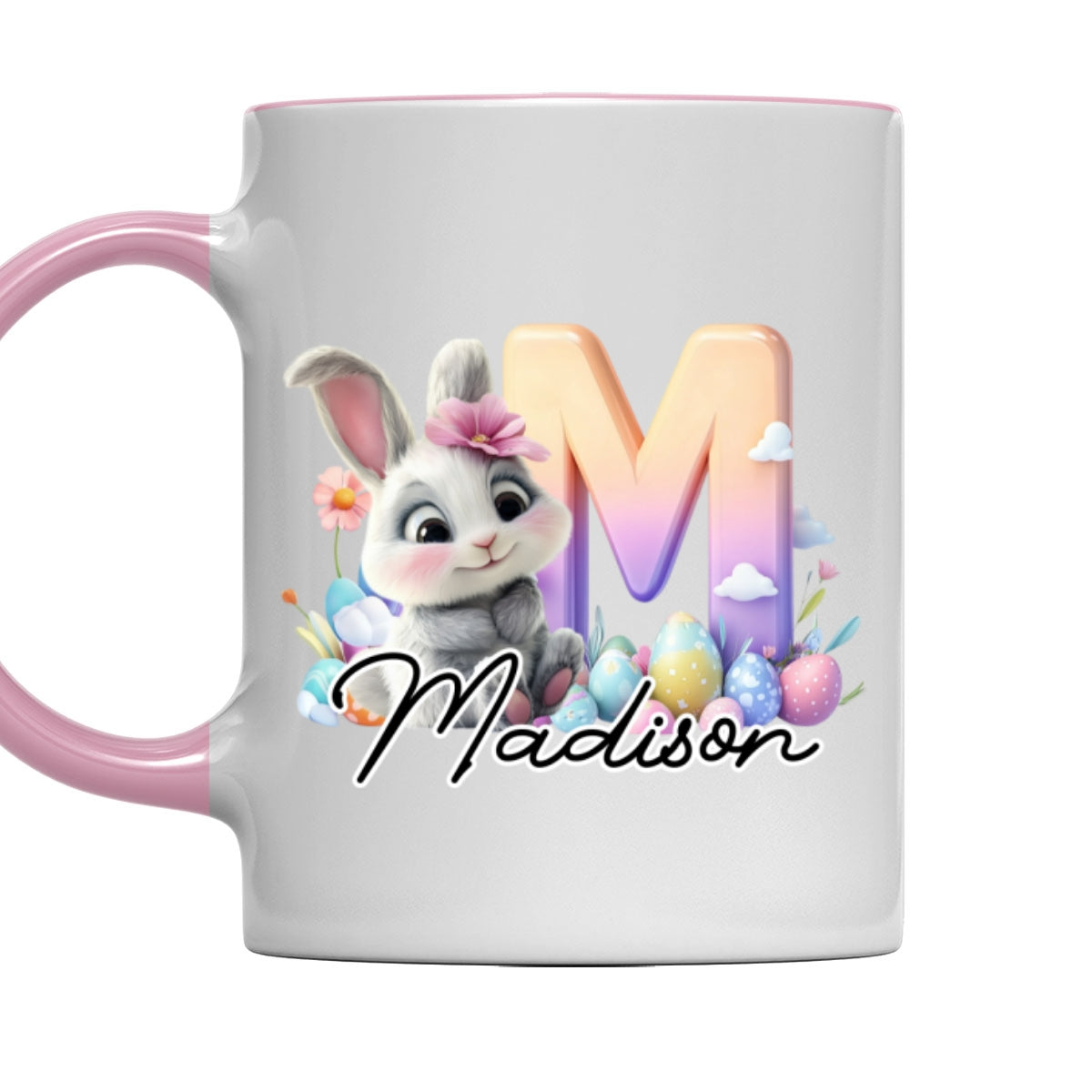 Custom Christmas & Birthday Keepsake Gift • Lovely Bunny Kid - Personalized Accent Mug