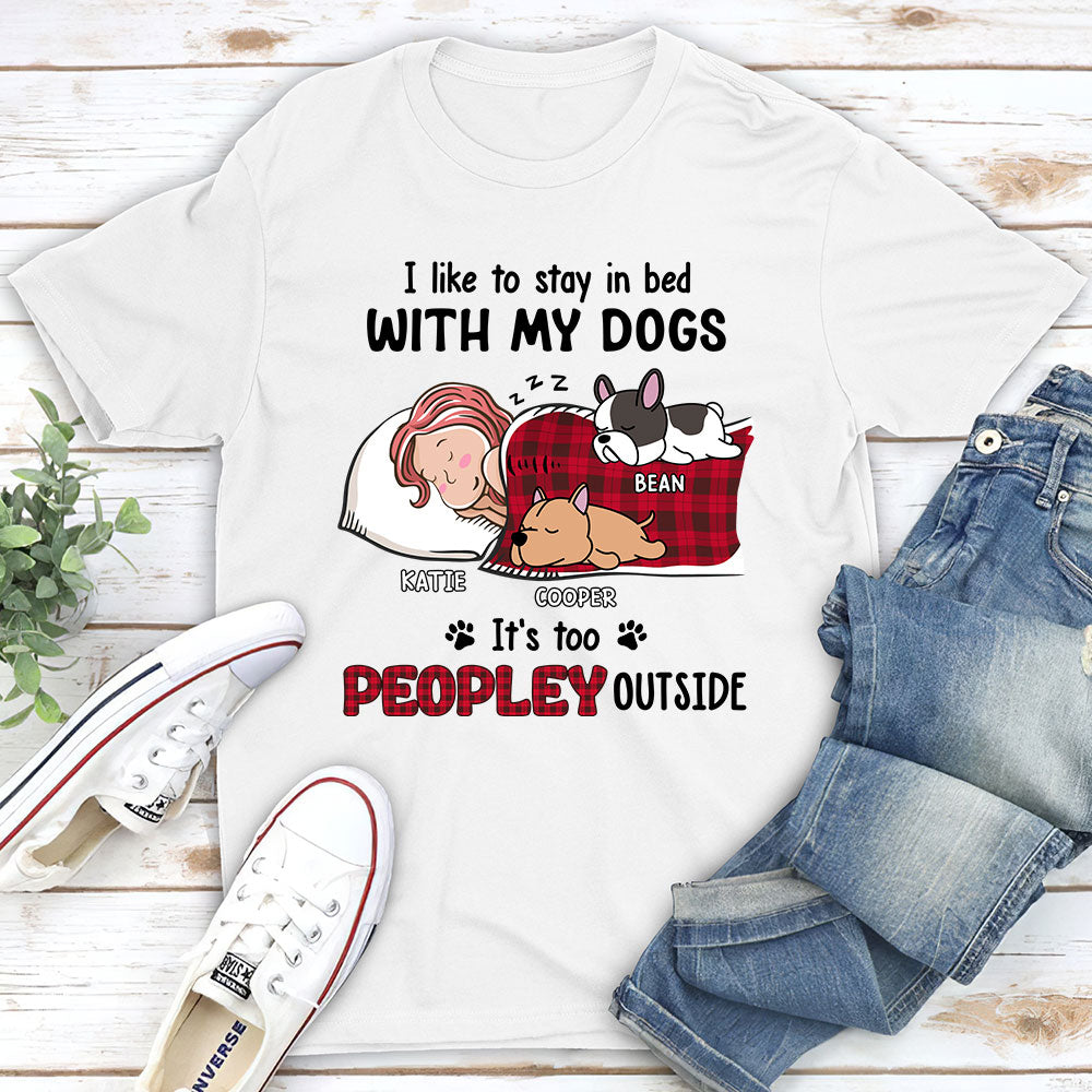 Custom Christmas & Birthday Keepsake Gift • Like To Stay In Bed - Personalized Unisex T-shirt