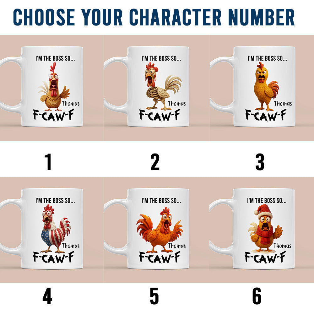 Custom Coworker, Christmas & Birthday Team Appreciation Gift • I Am Boss So FCAWF - Personalized Coffee Mug