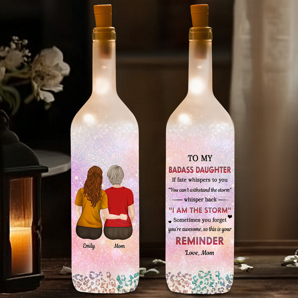 From Mom To Badass Daughter - Personalized Bottle Lamp