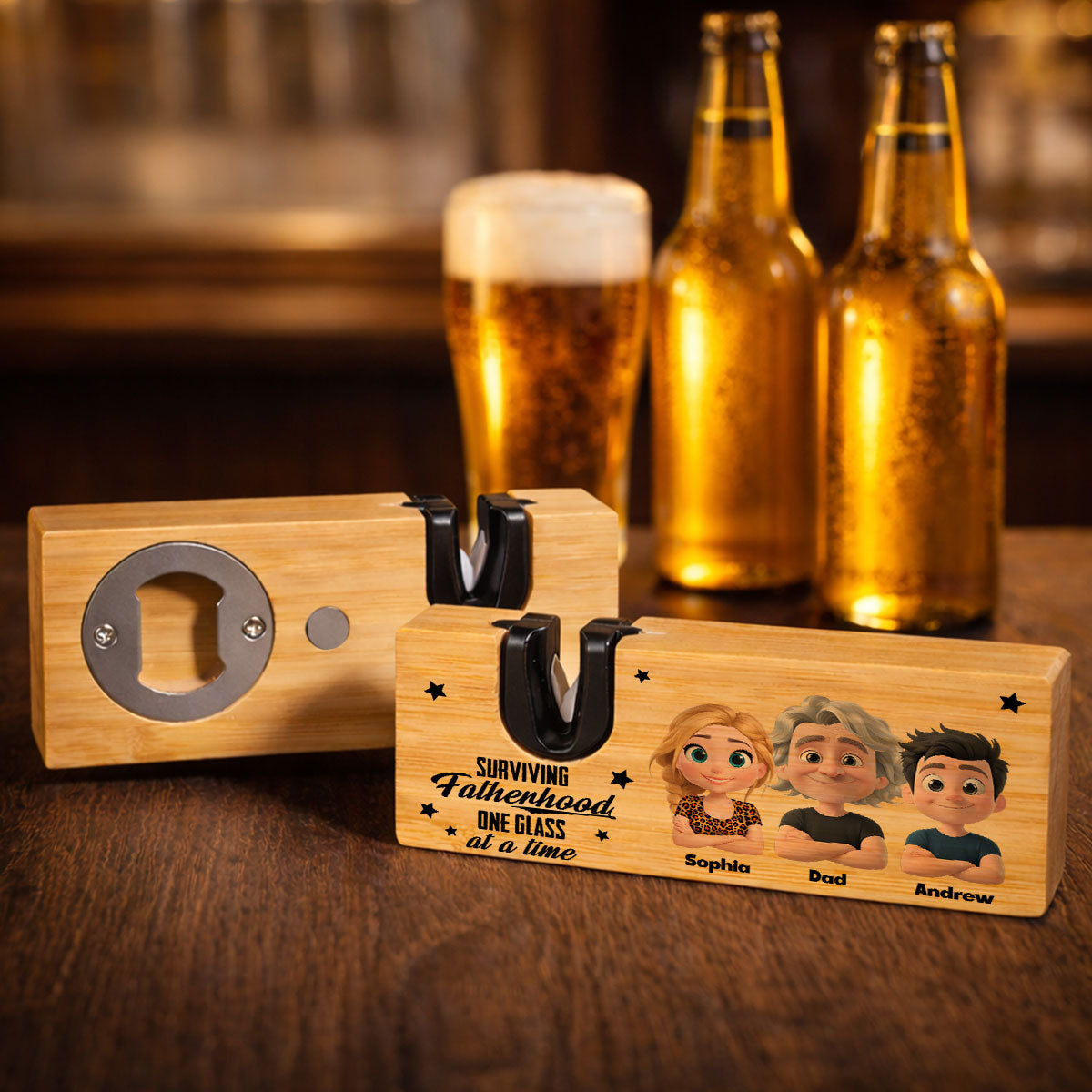 Surviving Fatherhood - Personalized Opener Sharpener Stowel