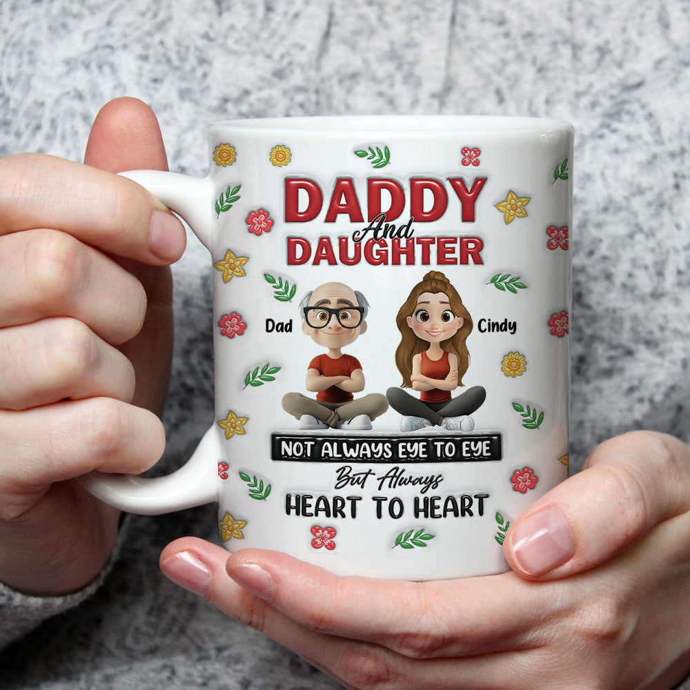 Custom Mother's Day Gift for Daughter • Always Daddy Little Girl Forever - Personalized 3D Inflated Effect Mug