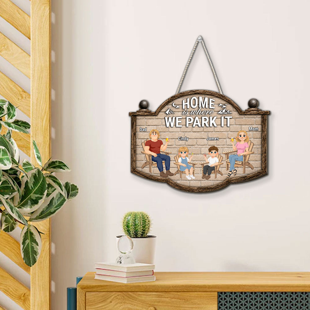 Custom Family Campground Sign, Campsite Outdoor Wall Decor • Life On The Road Together - Personalized Wood Sign