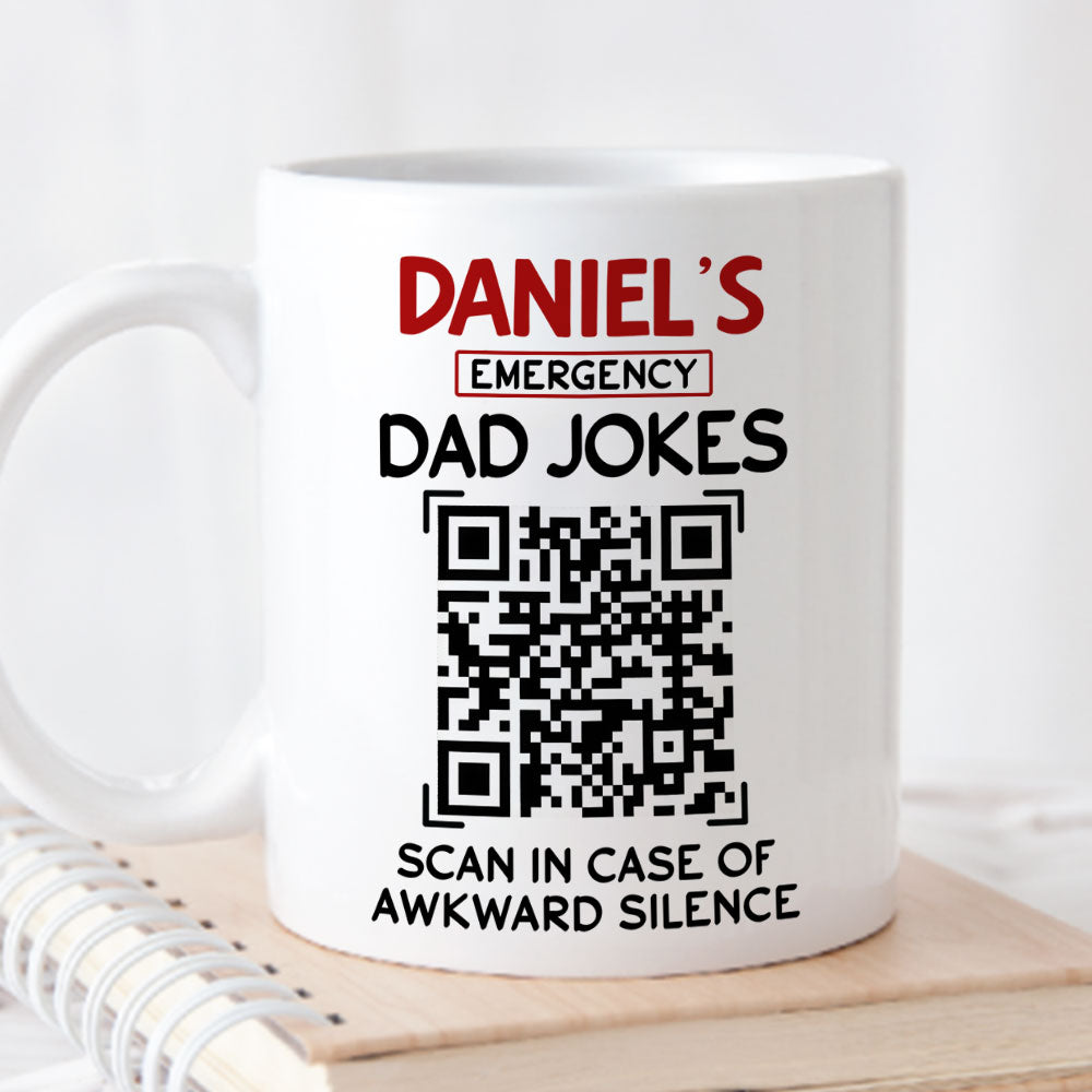 Custom Best Friend, Christmas & Birthday Friendship Keepsake Gift • Emergency Dad Joke - Personalized Coffee Mug