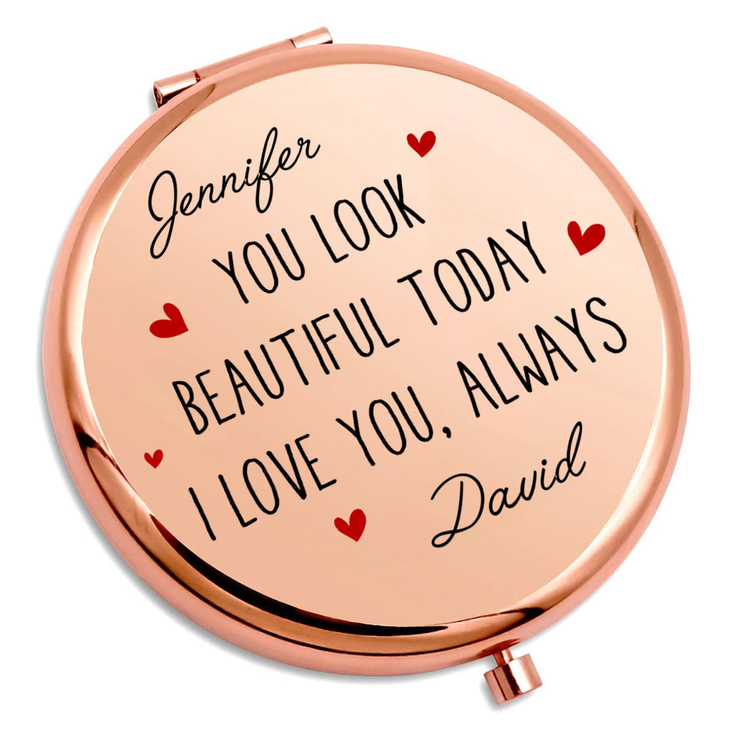 You Look Beautiful Today - Personalized Compact Mirror