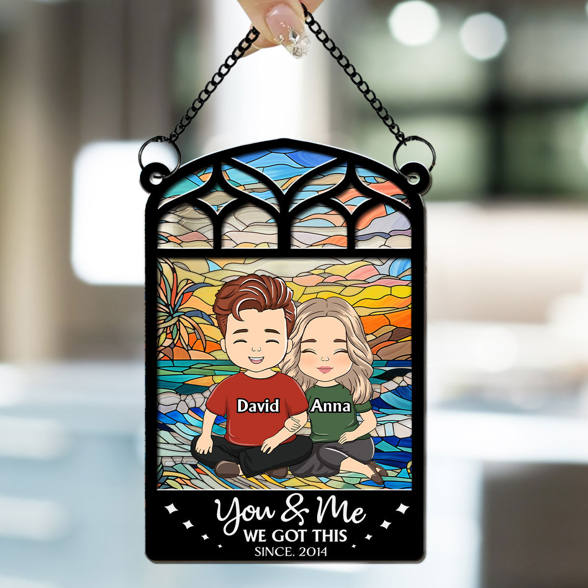 You And Me - Personalized Suncatcher