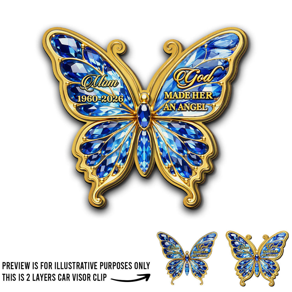 An Angel He Made - Personalized 3D Effect Car Visor Clip