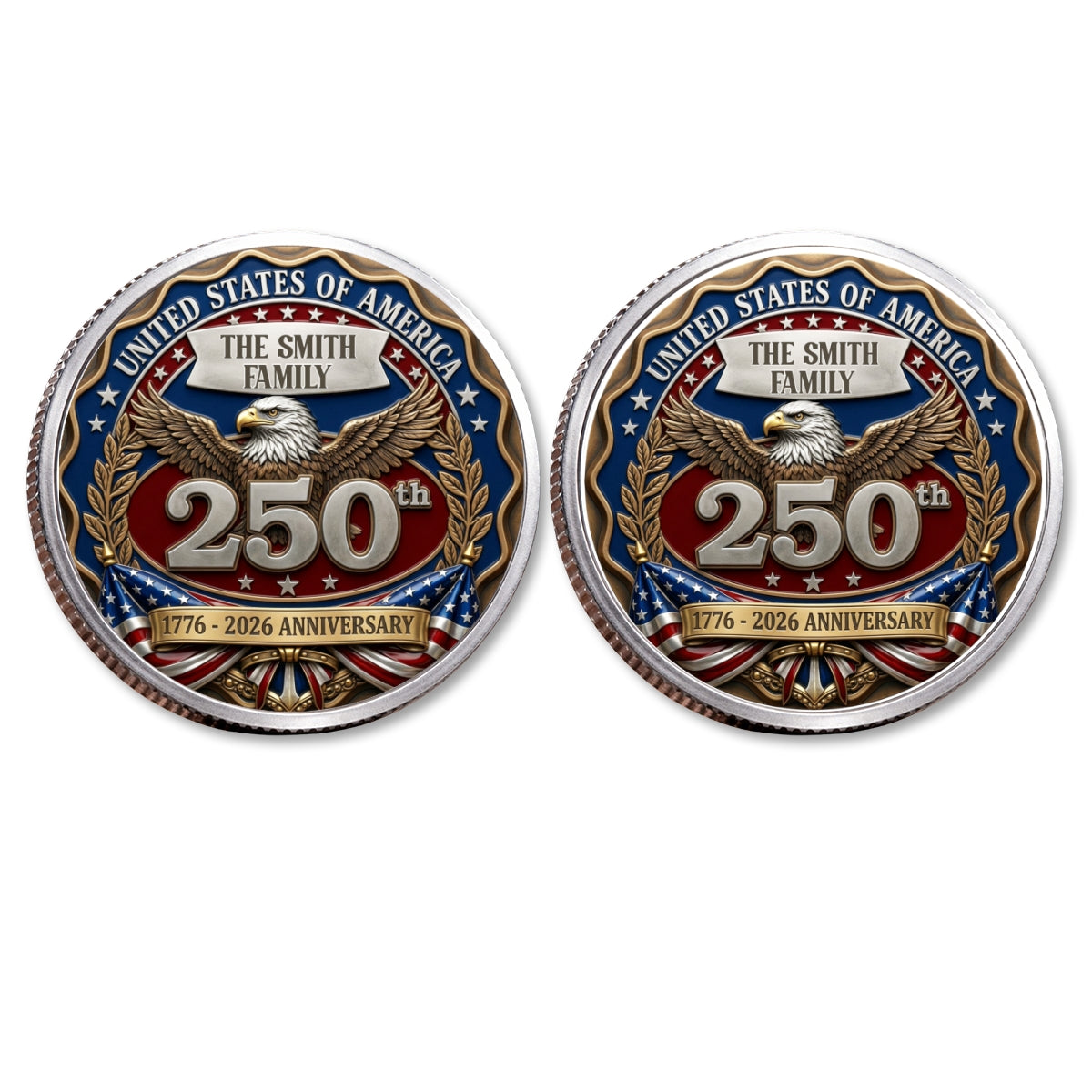 Proud To Be American - Personalized Commemorative Keepsake Coin