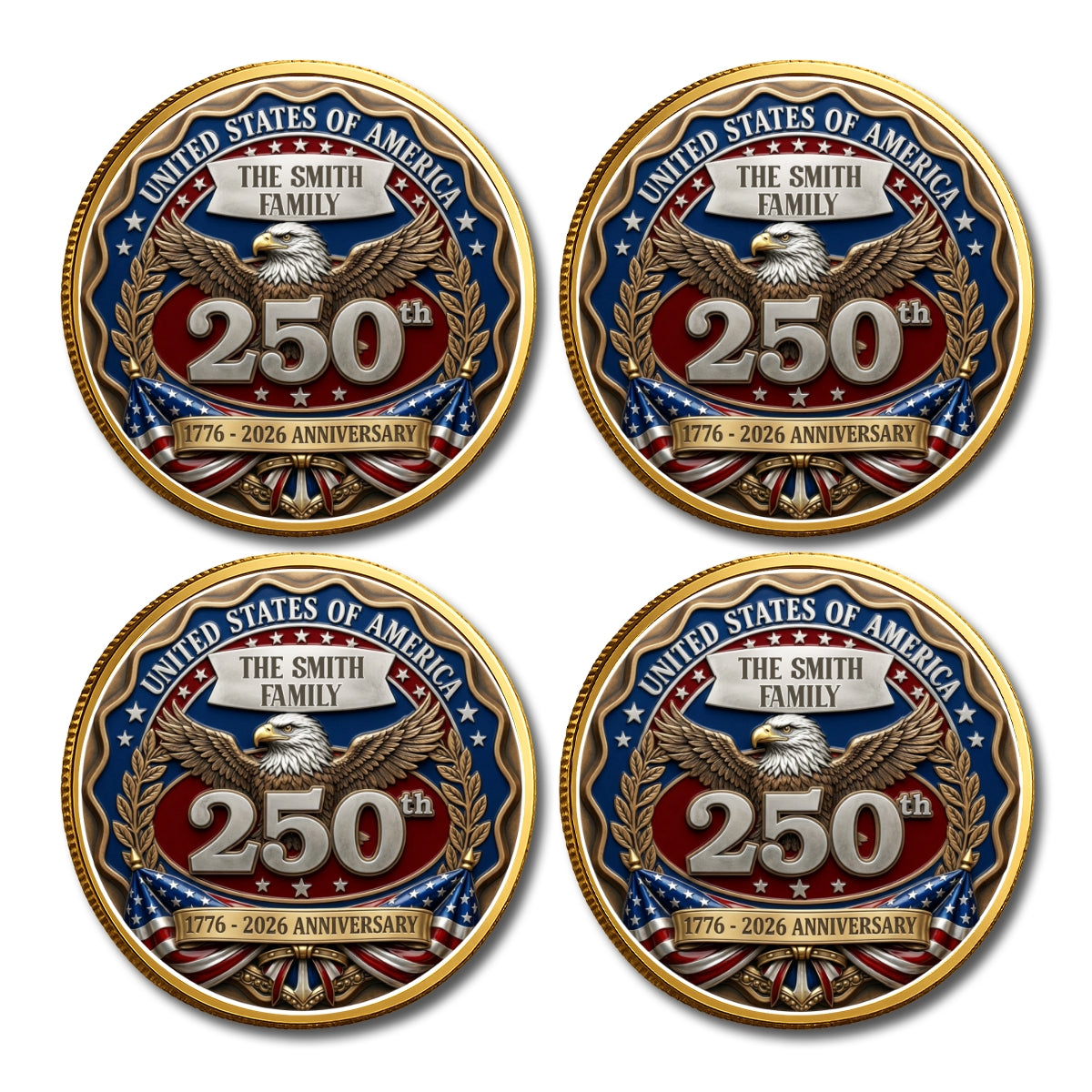 Proud To Be American - Personalized Commemorative Keepsake Coin