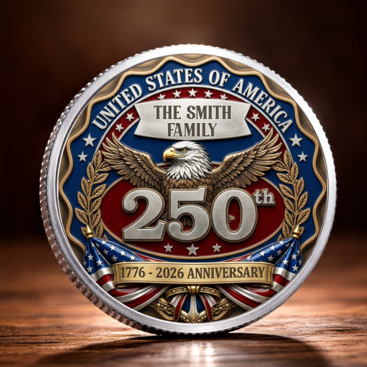 Proud To Be American - Personalized Commemorative Keepsake Coin