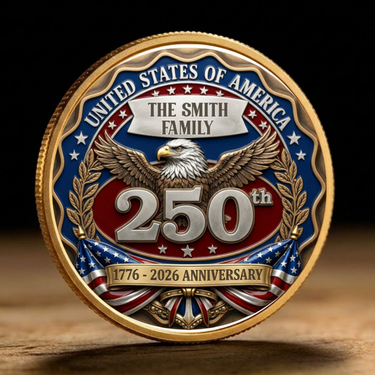 Proud To Be American - Personalized Commemorative Keepsake Coin