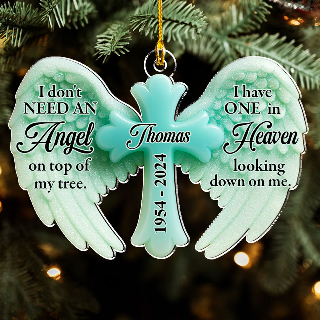 Custom Memorial Christmas Ornament, Sympathy Keepsake •  Forever Near - Personalized Acrylic Ornament
