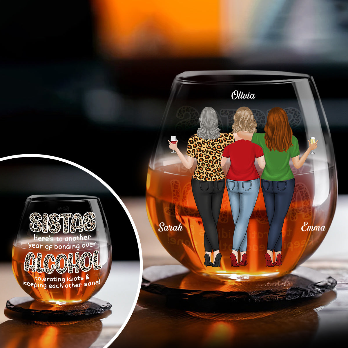Alcohol Tolerating - Personalized Wine Glass