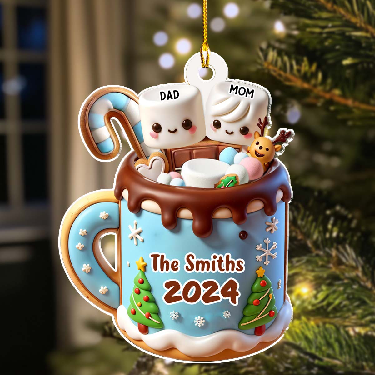 Custom Family Ornament, Christmas Gift for Family Members •  Funny Family - Personalized Acrylic Ornament