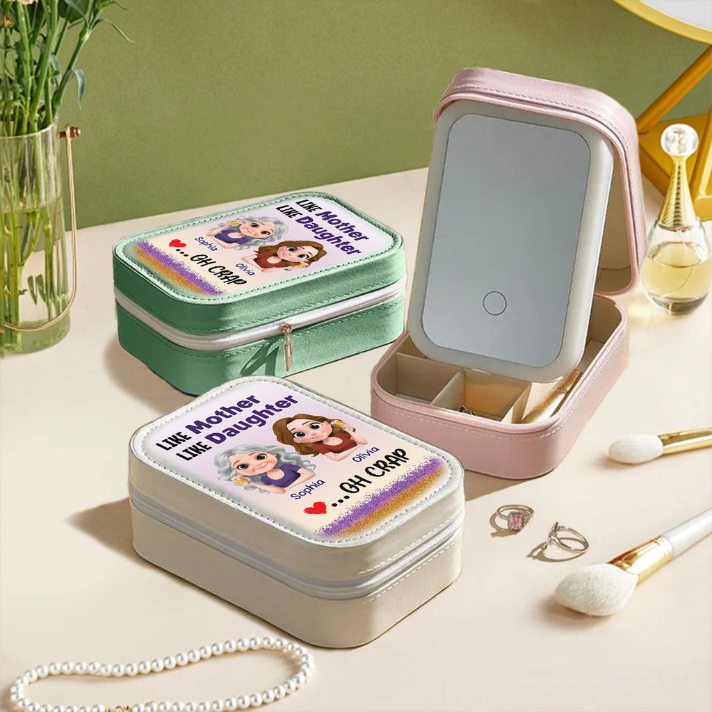 Like Mother Like Daughter - Personalized Jewelry Box With LED Mirror