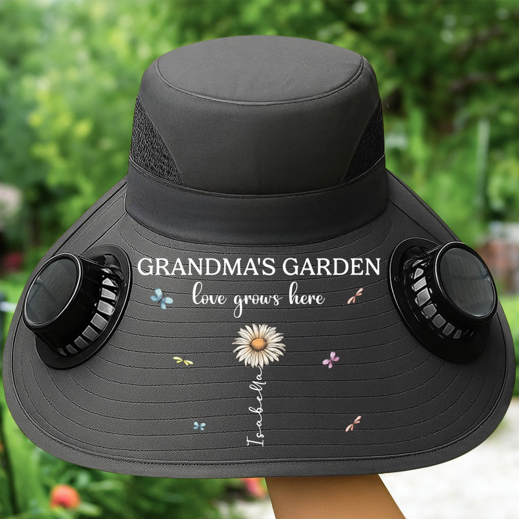 Grandma Garden - Personalized Solar Fan Hat