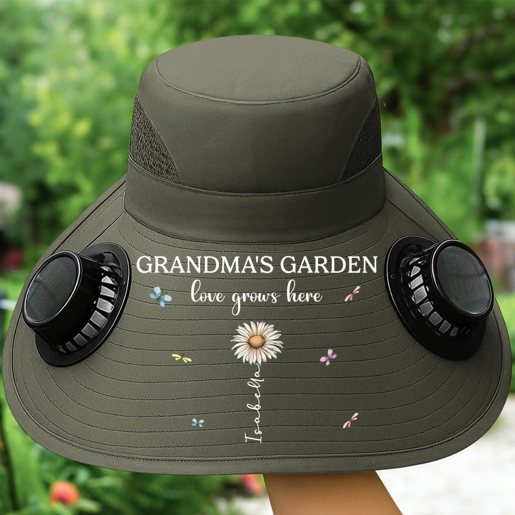 Grandma Garden - Personalized Solar Fan Hat