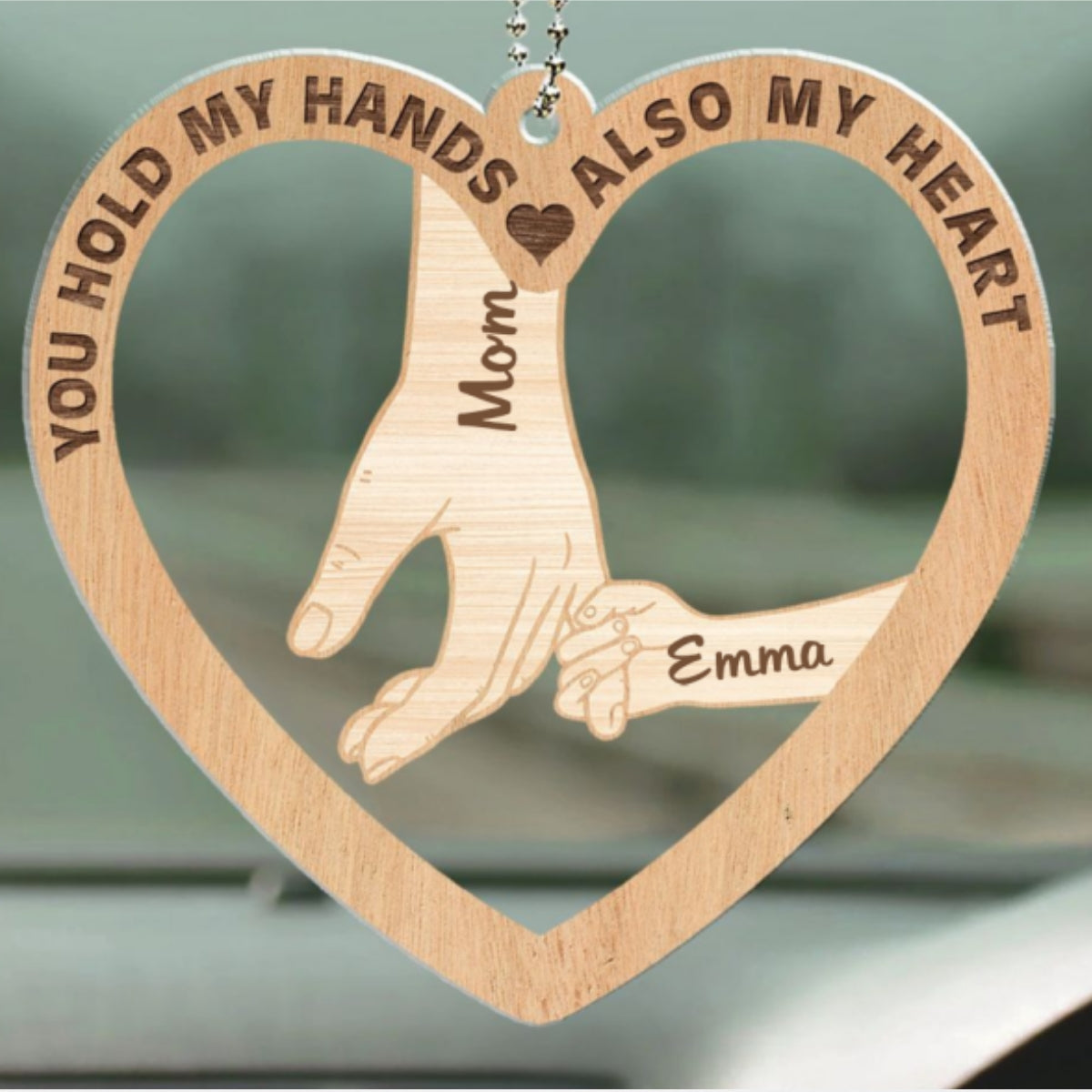 You Holds My Hands - Personalized Car Ornament
