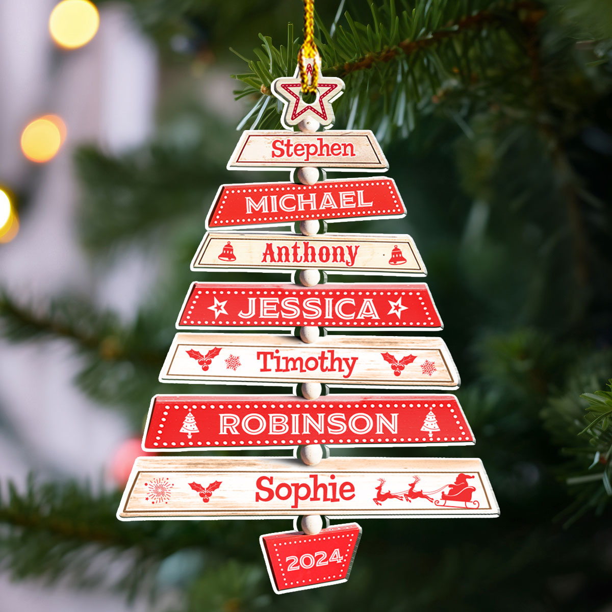 Custom Family Ornament, Christmas Gift for Family Members •  Family Tree - Personalized Acrylic Ornament