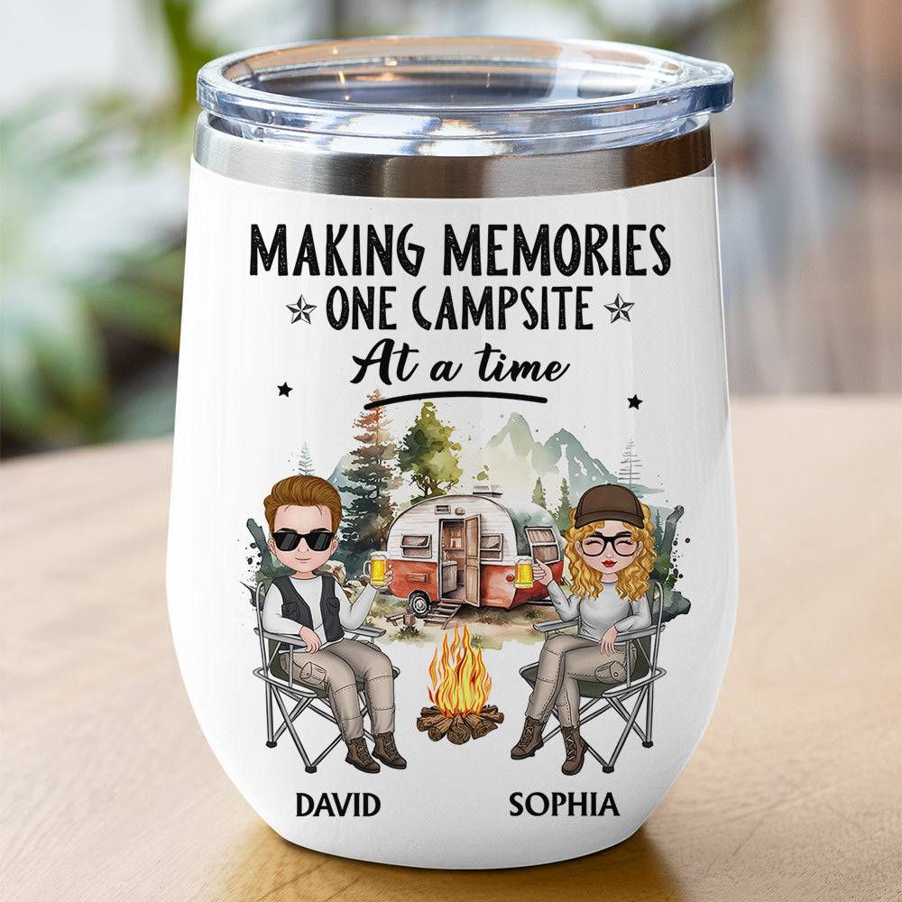 Making Camping Memories - Personalized Wine Tumbler