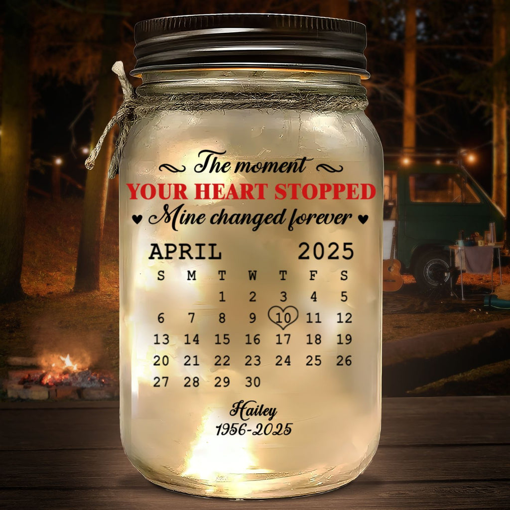 The Moment - Personalized Mason Jar Light