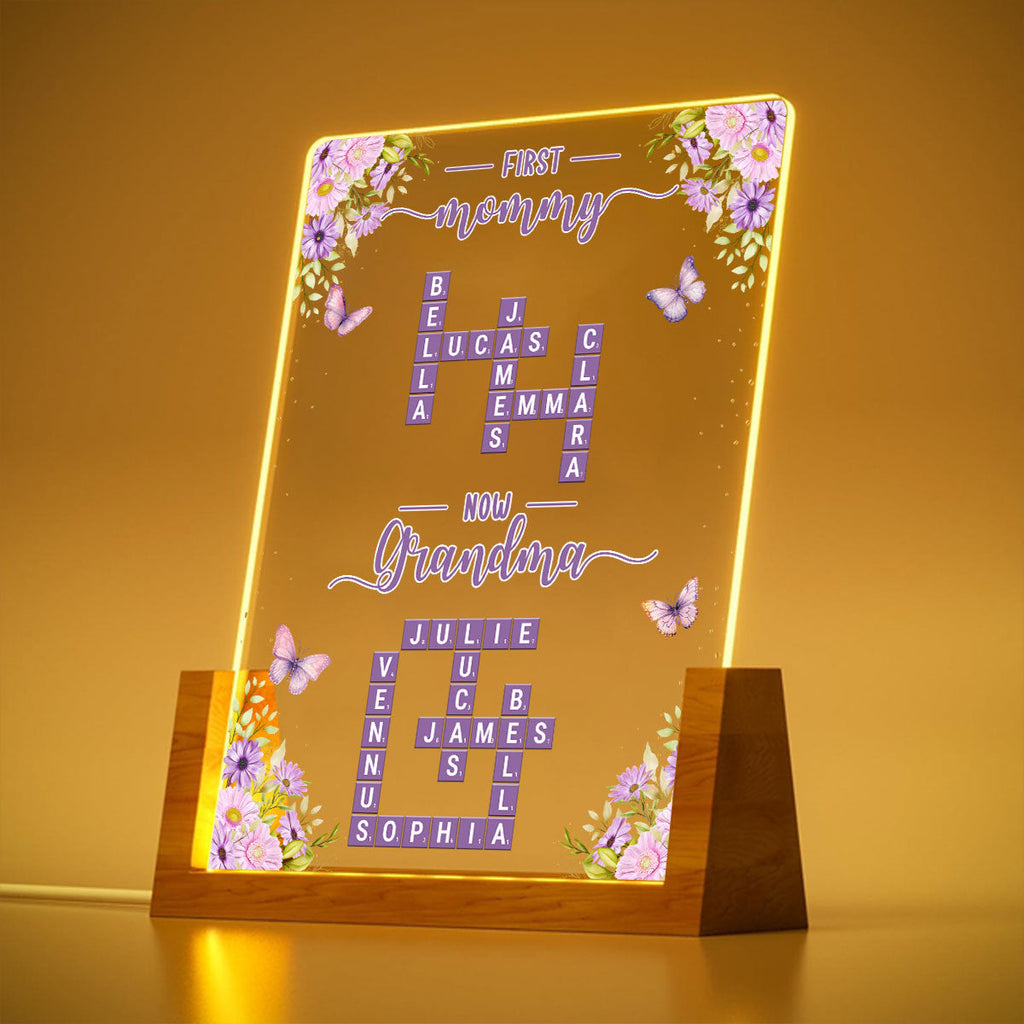 Custom Mother's Day Gifts for Grandma Mom Wife • Now Grandma - Personalized Night Light