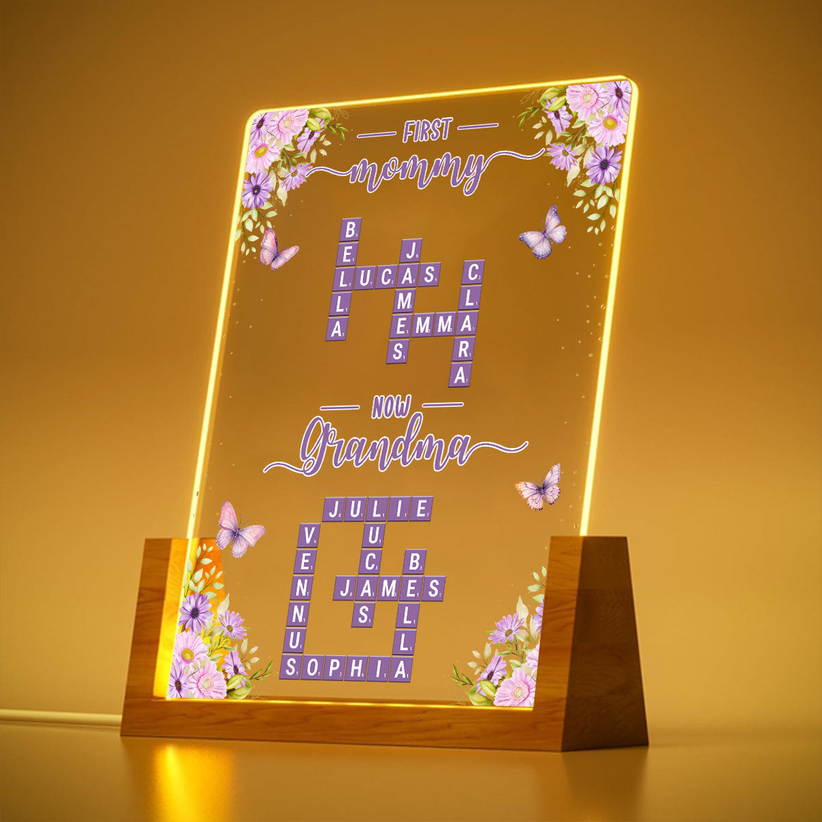 Custom Mother's Day Gifts for Grandma Mom Wife • Now Grandma - Personalized Night Light